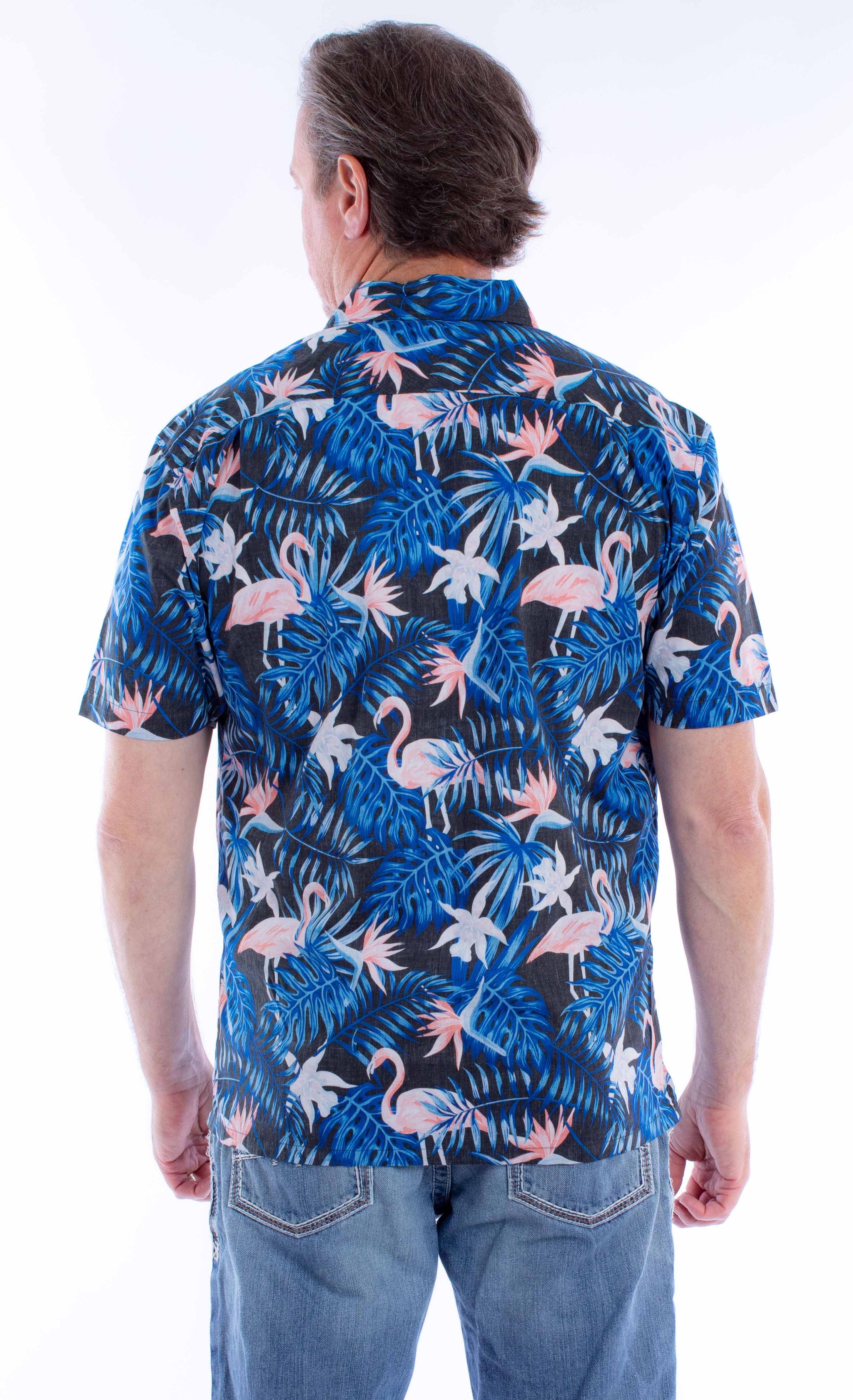 Scully Leather Farthest Point S/S Flamingos & Ferns Shirt - Scully Leather - Flyclothing LLC