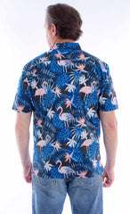Scully Leather Farthest Point S/S Flamingos & Ferns Shirt - Scully Leather