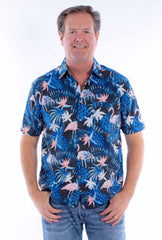 Scully Leather Farthest Point S/S Flamingos & Ferns Shirt