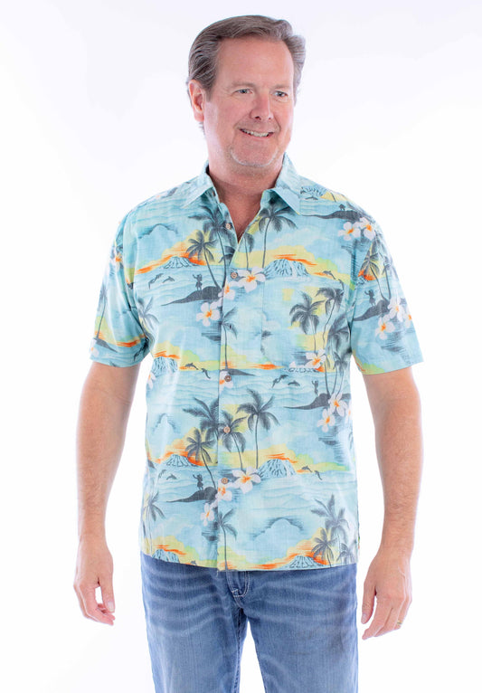 Scully Leather Farthest Point S/S Hawaiian Shirt - Scully Leather