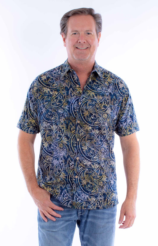 Scully Leather Farthest Point S/S Batik Shirt - Scully Leather