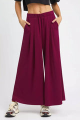 Umgee Wide Leg Pants with Pockets - Trendsi - Flyclothing LLC