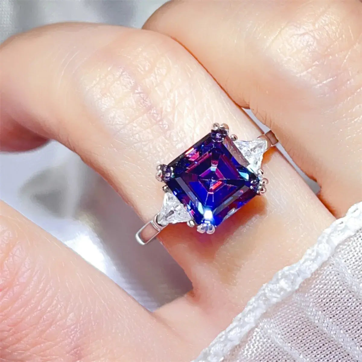 3 Carat Moissanite 925 Sterling Silver Ring - Trendsi - Flyclothing LLC
