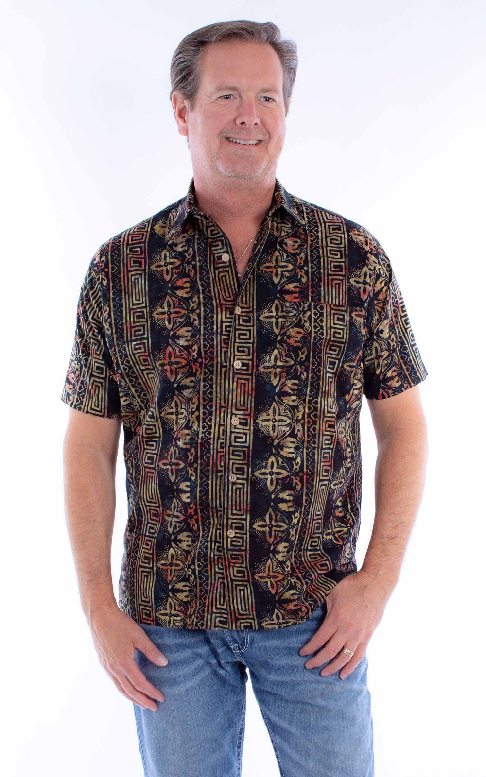 Scully Leather Farthest Point S/S Batik Shirt - Scully Leather