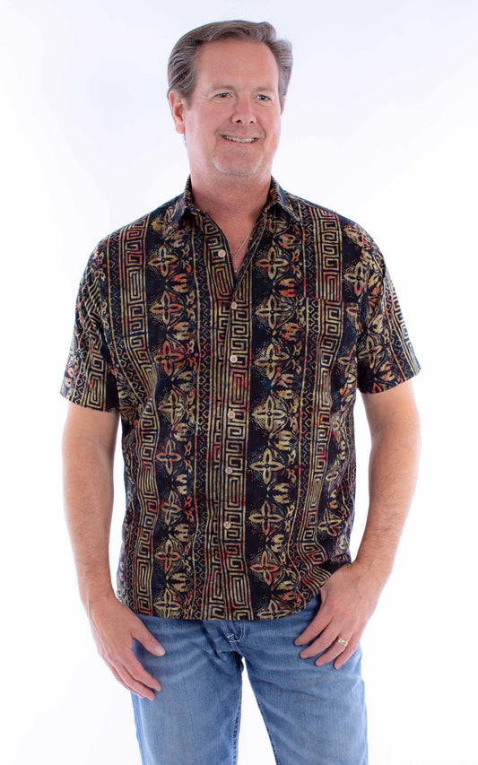Scully Leather Farthest Point S/S Batik Shirt - Scully Leather