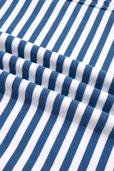 Stripe Color Block Trim Raw Seam Split Hem Loose Sweatshirt - Trendsi - Flyclothing LLC