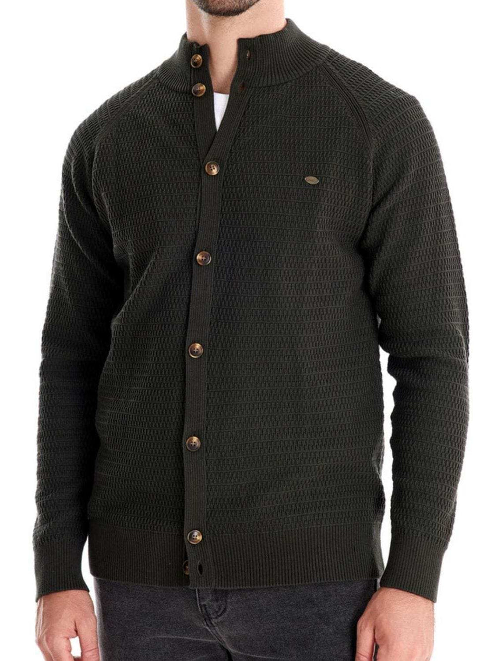 Men's Button Down Long Sleeve Cardigan - Trendsi - Flyclothing LLC