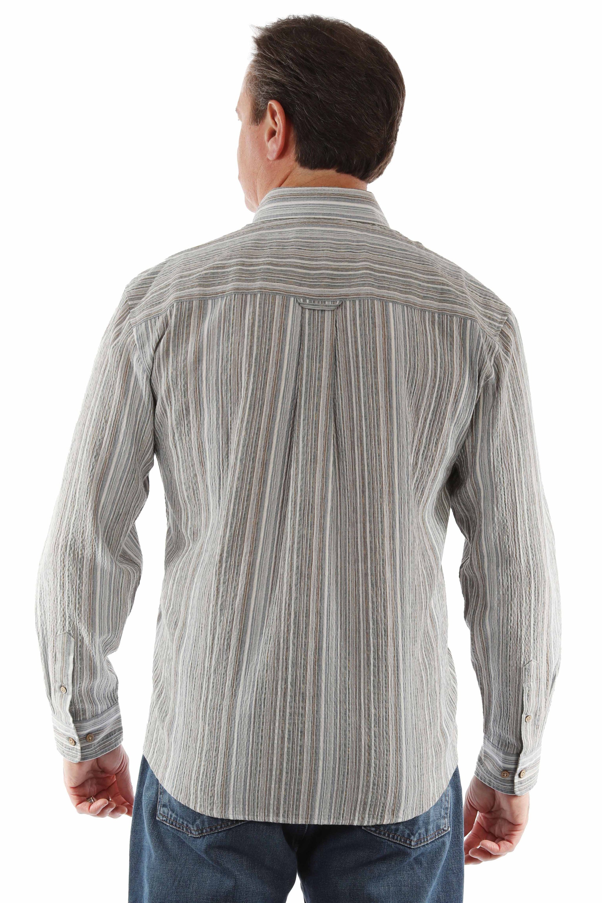 Scully Leather Farthest Point Long Sleeve Seersucker Shirt - Scully Leather - Flyclothing LLC