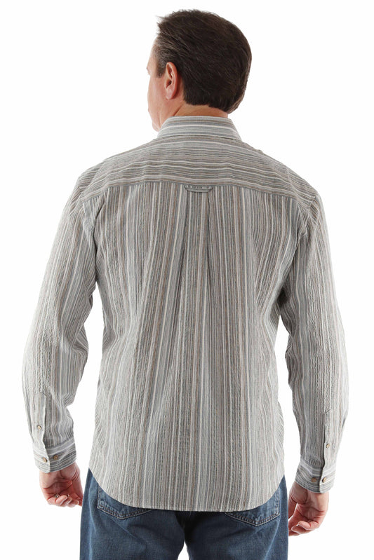 Scully Leather Farthest Point Long Sleeve Seersucker Shirt - Scully Leather