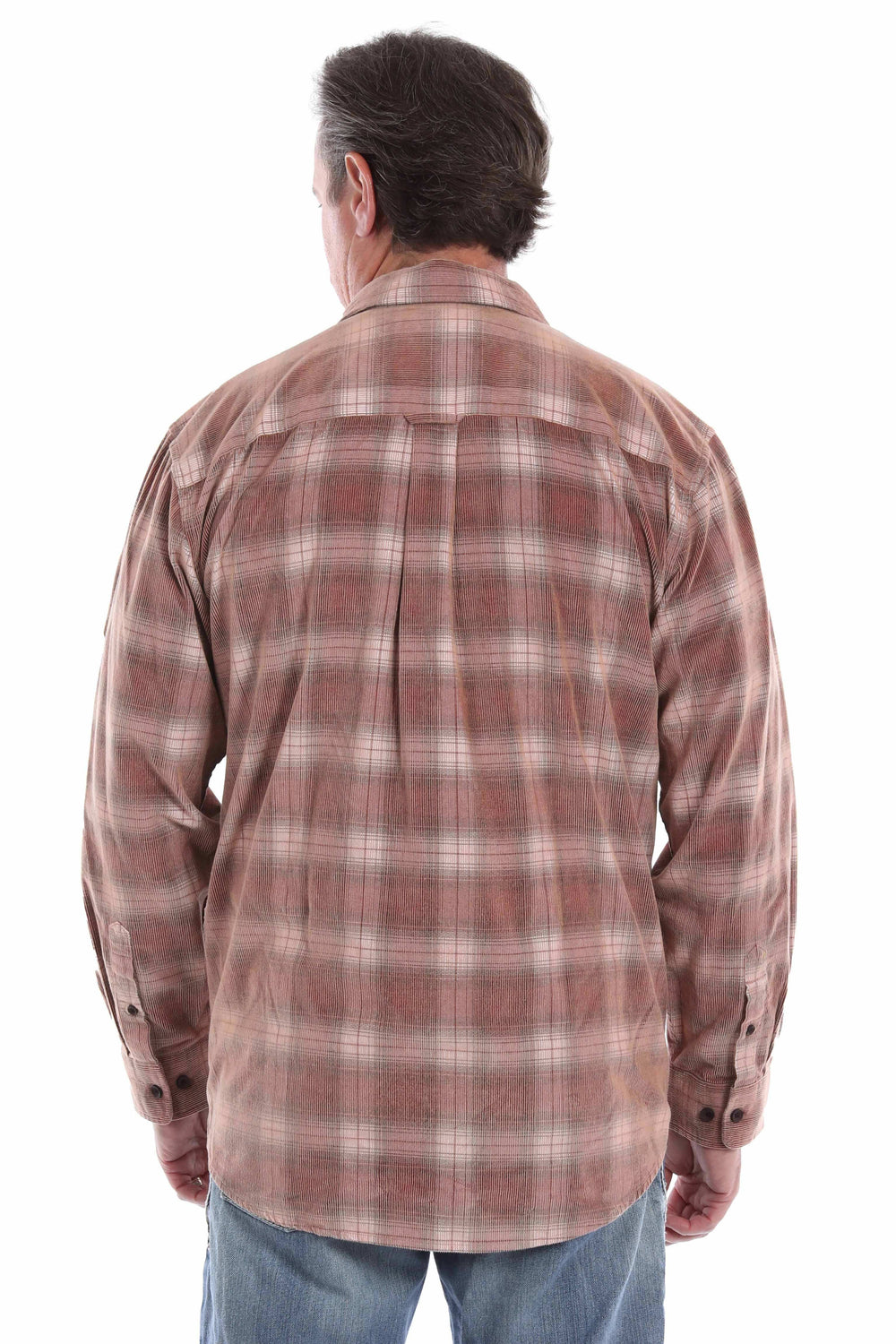 farthest point russet 100% cotton corduroy plaid shirt - Scully Leather - Flyclothing LLC