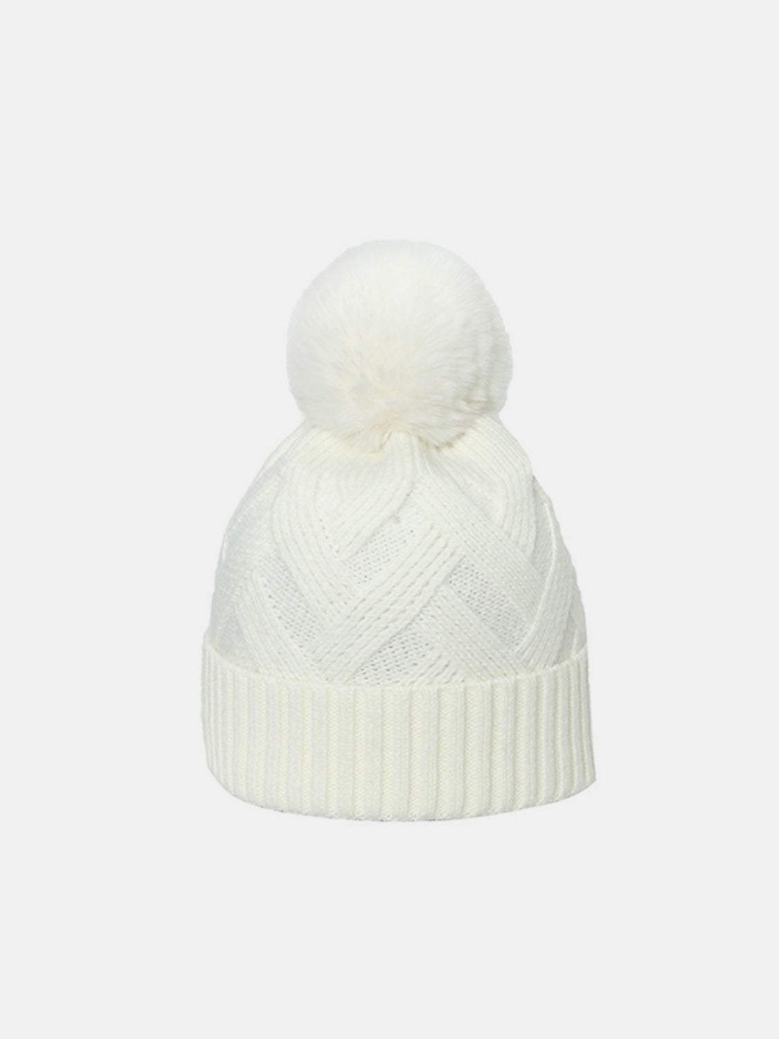 Roll Rim Hat with Pompom - Trendsi - Flyclothing LLC