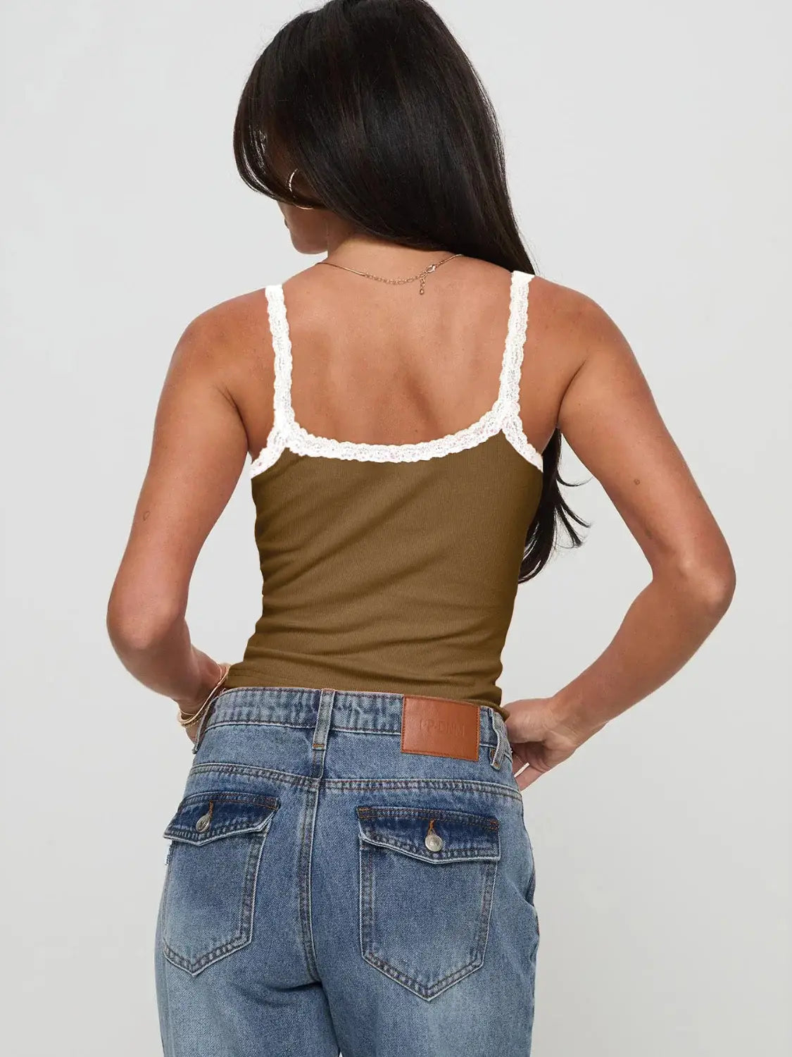 Lace Detail Cropped Cami - Trendsi - Flyclothing LLC