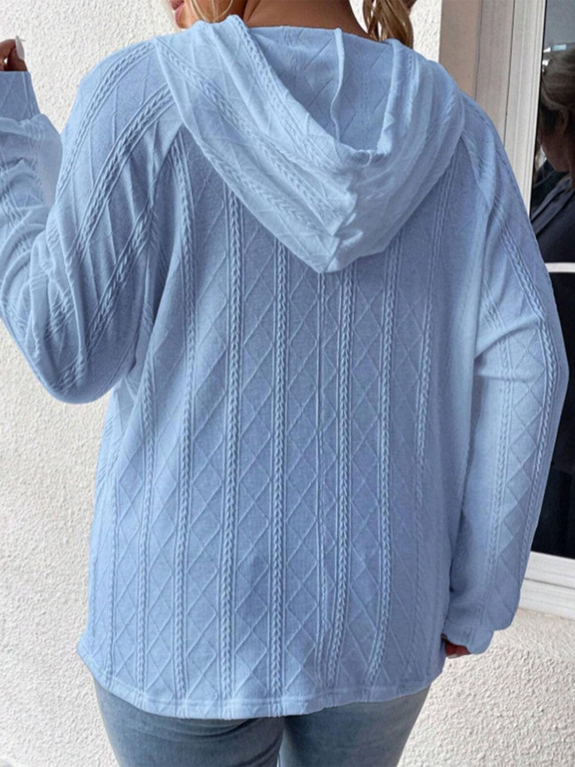 Full Size Drawstring Long Sleeve Hoodie - Trendsi