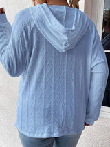 Full Size Drawstring Long Sleeve Hoodie - Trendsi - Flyclothing LLC