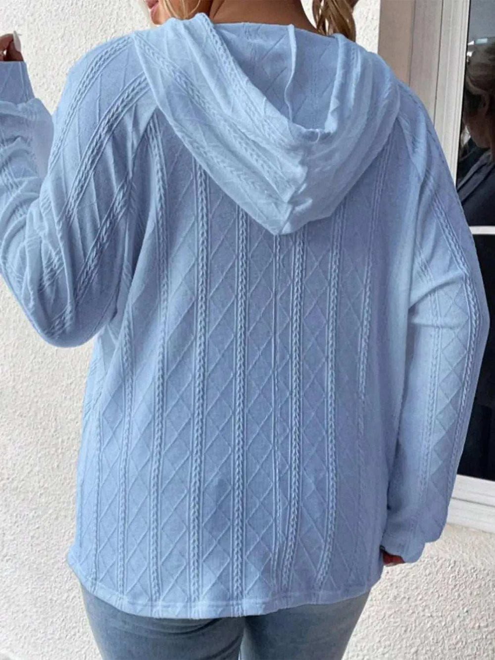 Full Size Drawstring Long Sleeve Hoodie - Trendsi - Flyclothing LLC