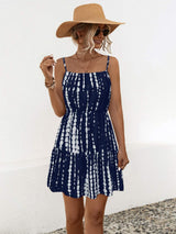 Ruffle Hem Printed Mini Cami Dress - Trendsi - Flyclothing LLC