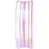 46mm Acrylic Pink Multicolored Flower Power Saddle Plug