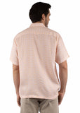 farthest point peach 100% viscose men's short sleeve shirt - Scully Leather