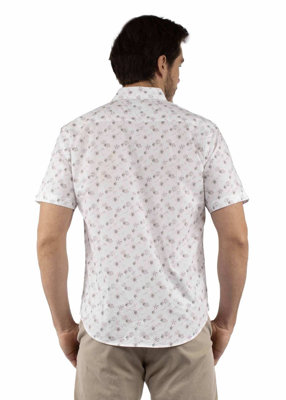 farthest point ivory 100% cotton men's short sleeve shirt - Scully Leather - Flyclothing LLC