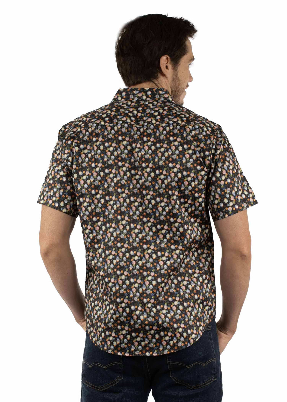 farthest point multi 100% cotton men's short sleeve shirt - Scully Leather - Flyclothing LLC