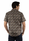 farthest point multi 100% cotton men's short sleeve shirt - Scully Leather
