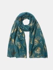 Ginkgo Leaf Polyester Scarf - Trendsi