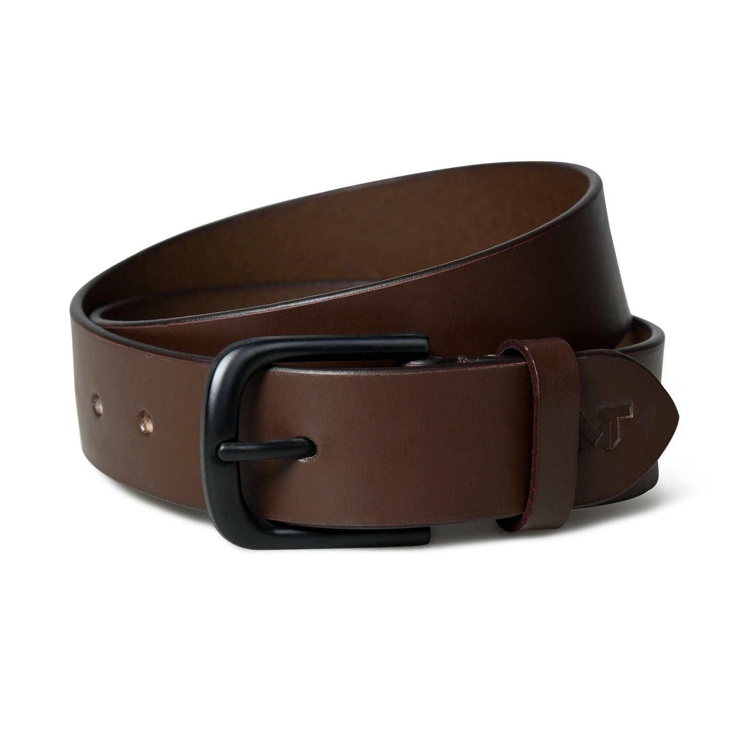 Prestige Brown Leather Belt - Classy Leather Bags - Flyclothing LLC