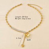 18K Gold-Plated Heart Necklace - Trendsi - Flyclothing LLC