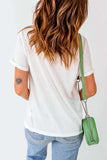 Letter Graphic Round Neck Short Sleeve T-Shirt - Trendsi - Flyclothing LLC