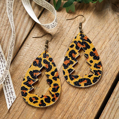 PU Leather Cutout Christmas Tree Earrings - Trendsi