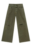 Distressed Wide Leg Jeans with Pockets - Trendsi