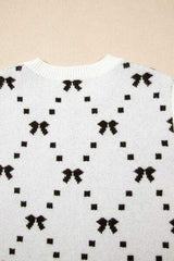 Bow Round Neck Sweater Vest - Trendsi - Flyclothing LLC