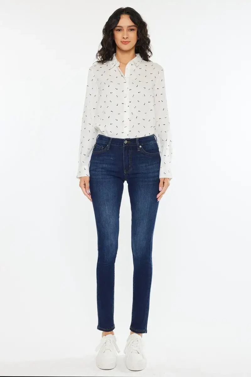 Kancan Mid Rise Super Skinny Jeans - Trendsi - Flyclothing LLC