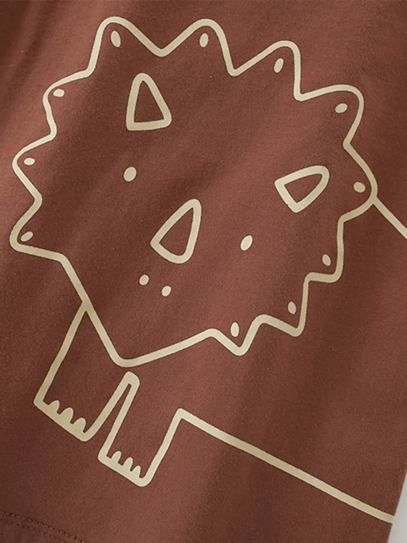 Children's Cartoon Lion Round Neck T-Shirt - Trendsi - Flyclothing LLC