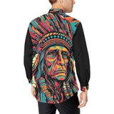 Baha Ranch Painted Indian Chief Unisex Western Button Up Shirt