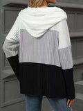 Color Block Half Zip Hooded Top - Trendsi - Flyclothing LLC