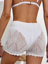 Drawstring Cutout Swim Shorts - Trendsi - Flyclothing LLC