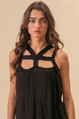 BiBi Rayon Span Jersey Cut Out with Straps Detailed - Trendsi - Flyclothing LLC
