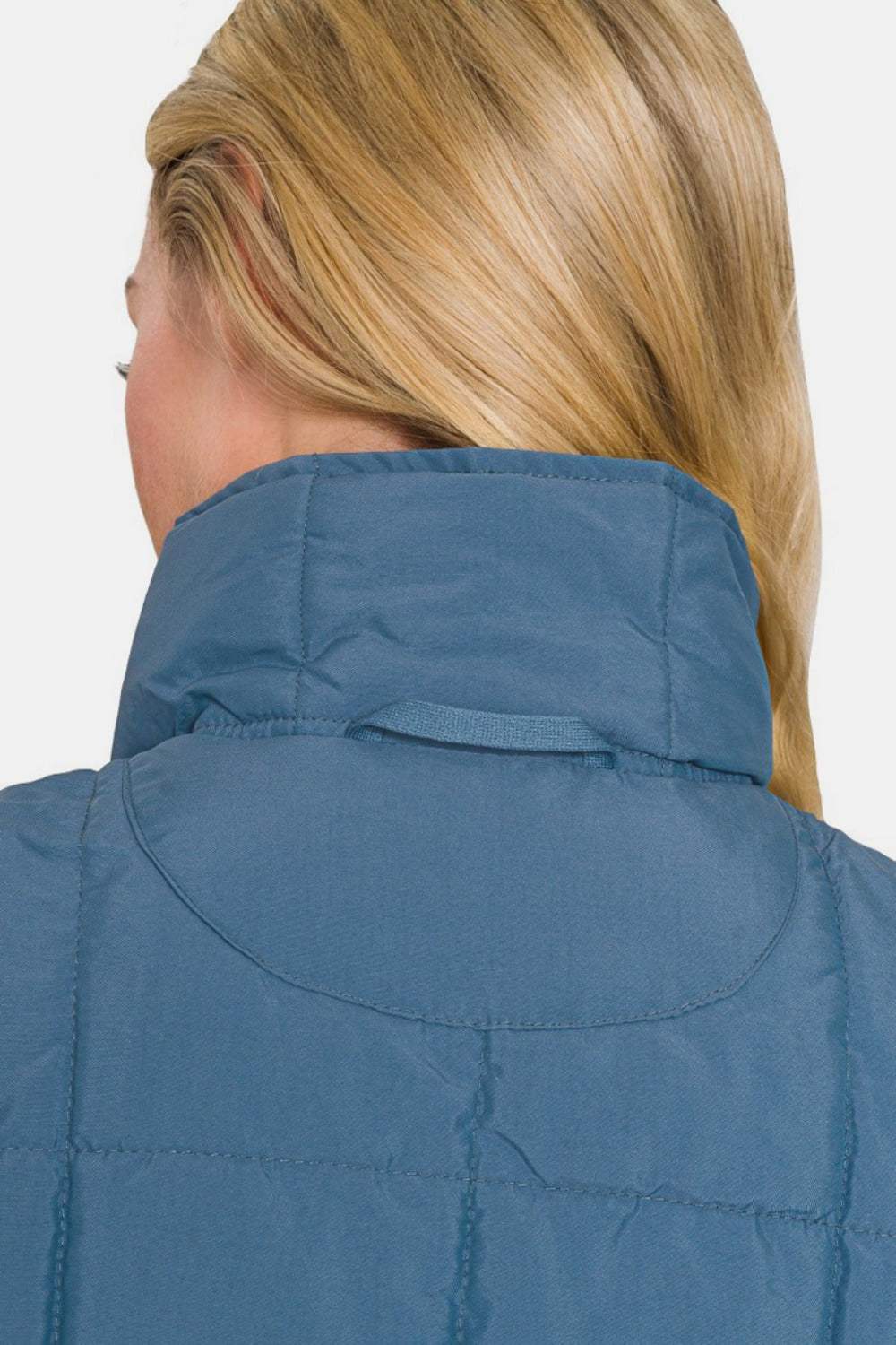 Zenana Zip Up Cropped Puffer Vest with Pockets - Trendsi - Flyclothing LLC