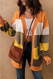 Open Front Color Block Cardigan - Trendsi - Flyclothing LLC
