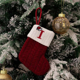 Cable-Knit Contrast Christmas Stockings - Trendsi - Flyclothing LLC