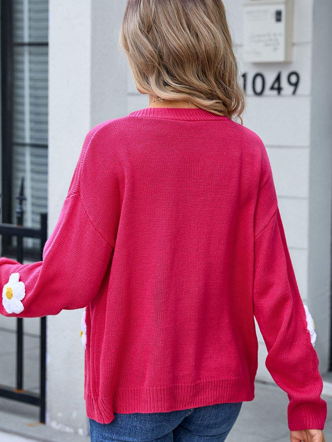 Crochet Flower Button Up Cardigan - Trendsi - Flyclothing LLC