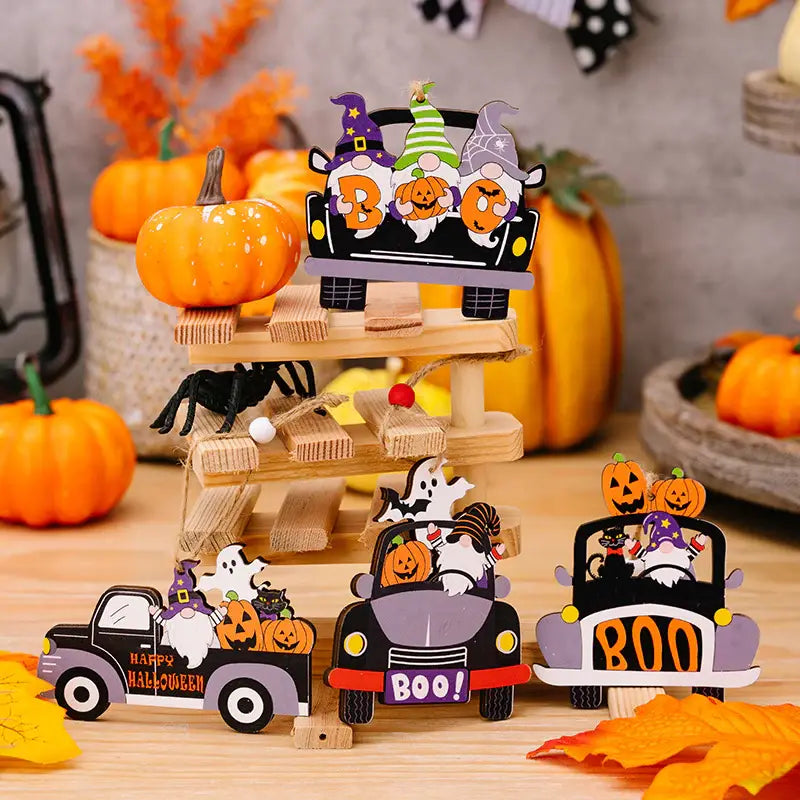 4-Piece Halloween Element Car-Shape Hanging Widgets - Trendsi - Flyclothing LLC