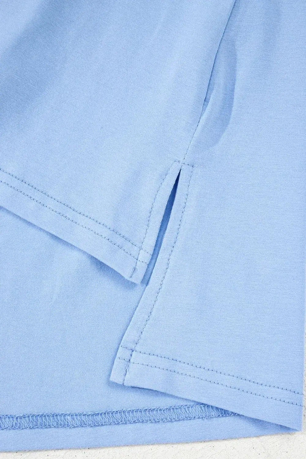 Loose Half Sleeve Hi Low Hem T Shirt - Trendsi - Flyclothing LLC