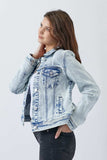 RISEN Button Up Washed Denim Jacket - Trendsi - Flyclothing LLC