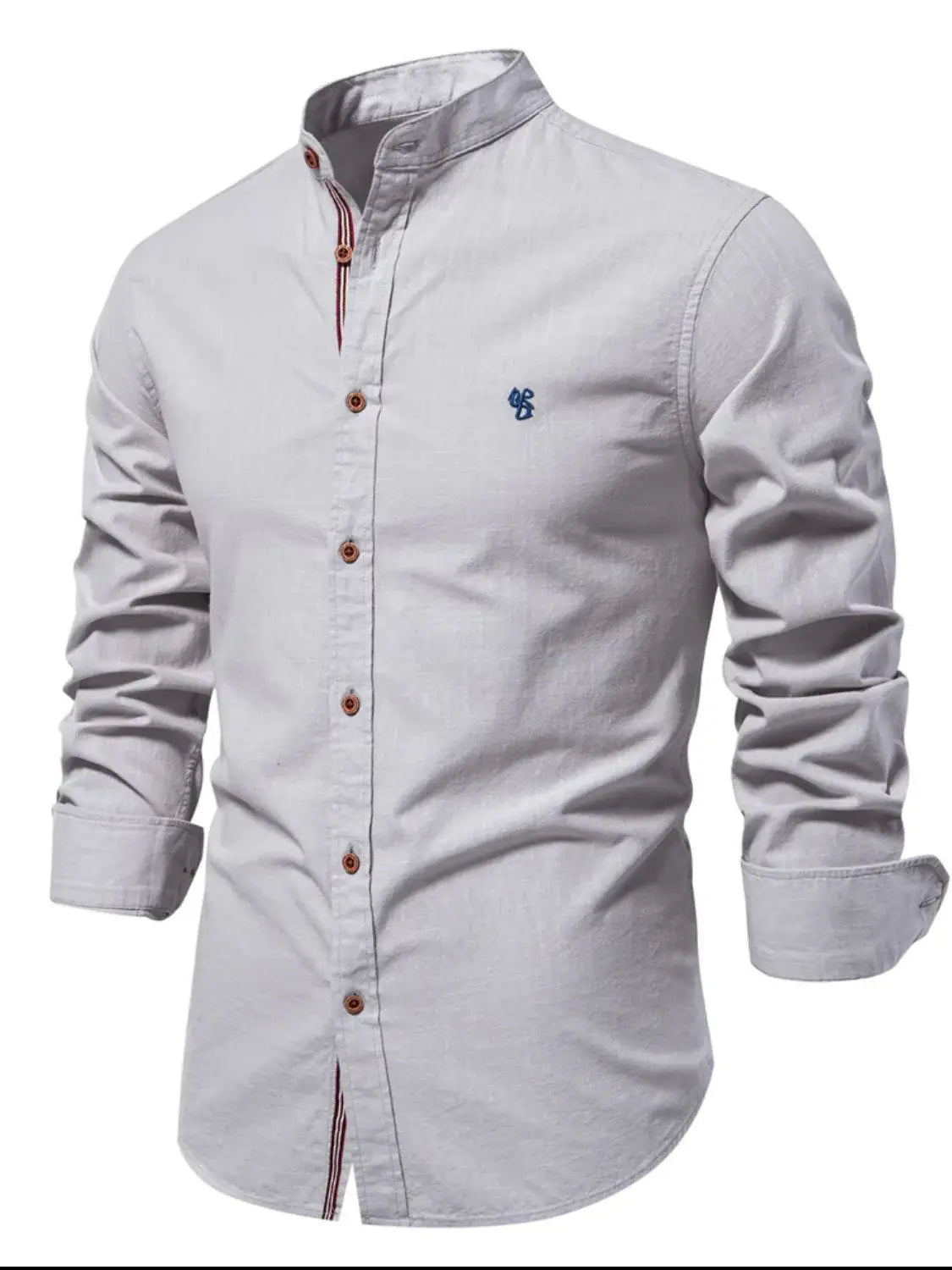 Men's Full Size Button Down Embroidered Shirt Plus Size - Trendsi - Flyclothing LLC