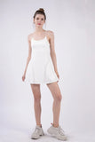 VERY J Mesh Detail Tennis Mini Active Dress with Shorts Inside - Trendsi