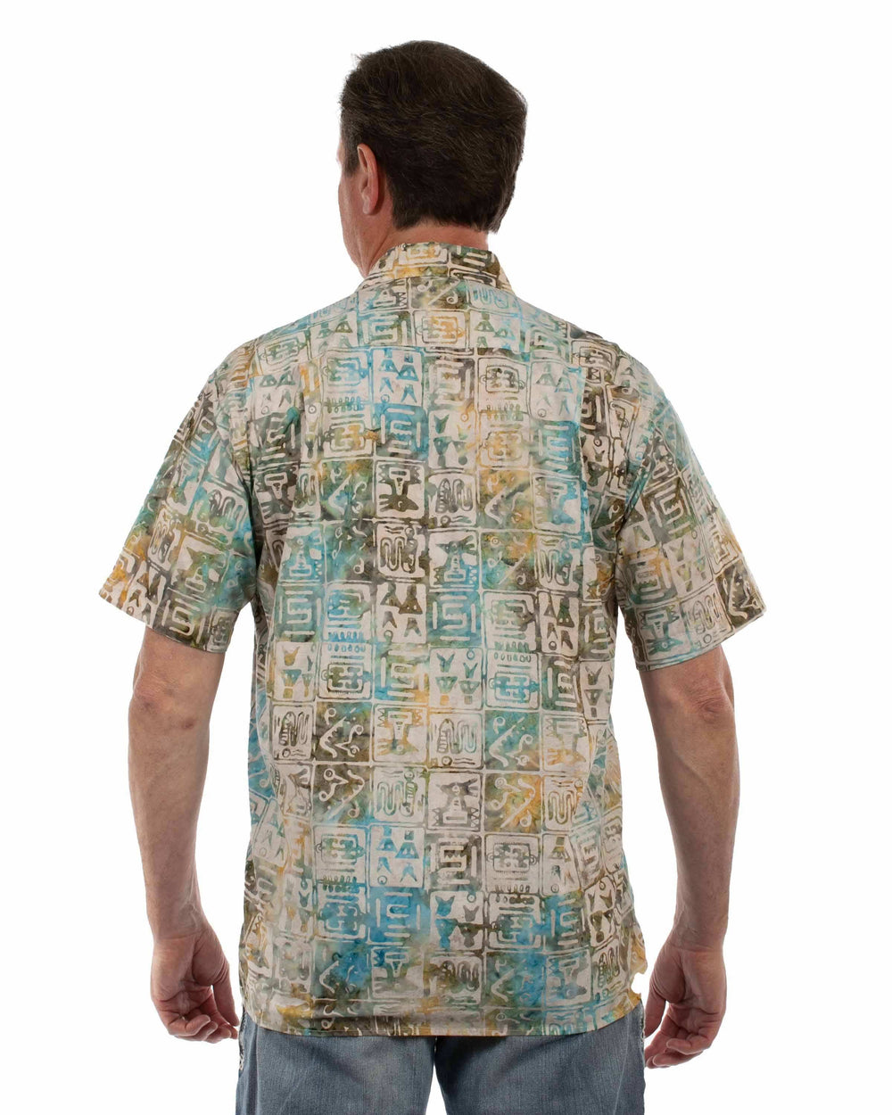 farthest point tan 100% cotton batik shirt - Scully Leather - Flyclothing LLC