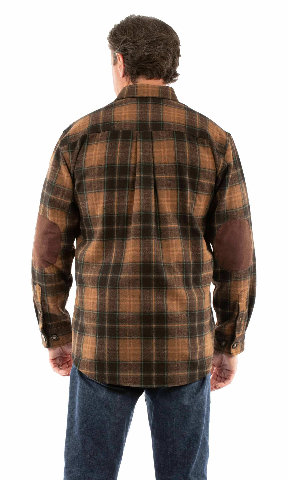 Farthest Point 70% wool 30% rayon Brown Heavy weight wool blend flannel - Scully Leather - Flyclothing LLC