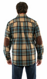 Farthest Point 70% wool 30% rayon Tan Heavy weight wool blend flannel - Scully Leather